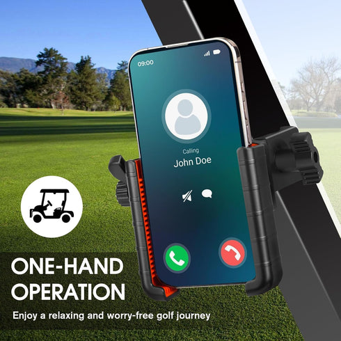 Upgraded Golf Cart Phone Mount Holder Compatible with EZGO/Club Car/Yamaha, Universal Holder for Big Phones & Thick