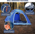 HIKERBRO 3 Person Camping Tent, Small Dome Tent with 2 Upgraded Doors & Half Mesh Ceiling, Waterproof for 2/3/4 Person