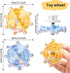 Lyreh 2pcs Bird Toys for Parakeets, Colorful Parrot Toys Spinner Wheel, Fun Interactive Spinning Rattle, Cockatiel