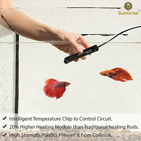 SunGrow 10W Water Heater for Turtle Aquarium Tank, Cat & Dog Heated Bowl, Bird Fountain Deicer, Chicken & Horse Water