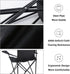 YSSOA XL Portable Black Folding Camping Chair with Armrest