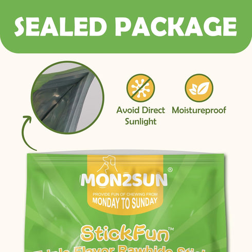 MON2SUN 5 Inch 31.75 Oz (45 Count-Pack 1) Dog Treats, Triple Flavor Chicken Liver Duck and Chicken Wrapped Rawhide