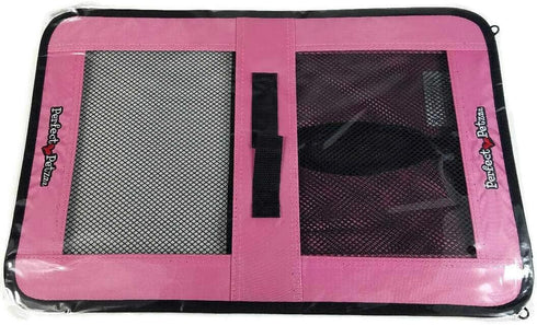 Tote for Lifelike Stuffed Interactive Pet Dogs and Cats, Pink, Nylon and Mesh Toy Carrier