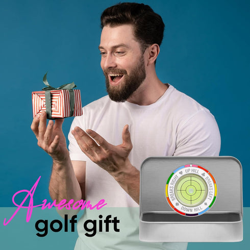 Green Reader Ball Marker with Gift Box, Golf Putting Alignment Reader & Bubble Level Tool