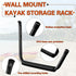 JaGely 8 Pcs Wall Mount Kayak Storage Rack, Heavy Duty Hooks for Canoe, Paddle Board, Bicycle & More