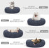 MIXJOY Orthopedic Dog Bed, Comfortable Donut Cuddler Round Bed, Ultra Soft Washable for Dogs & Cats, 30'', Grey-Blue