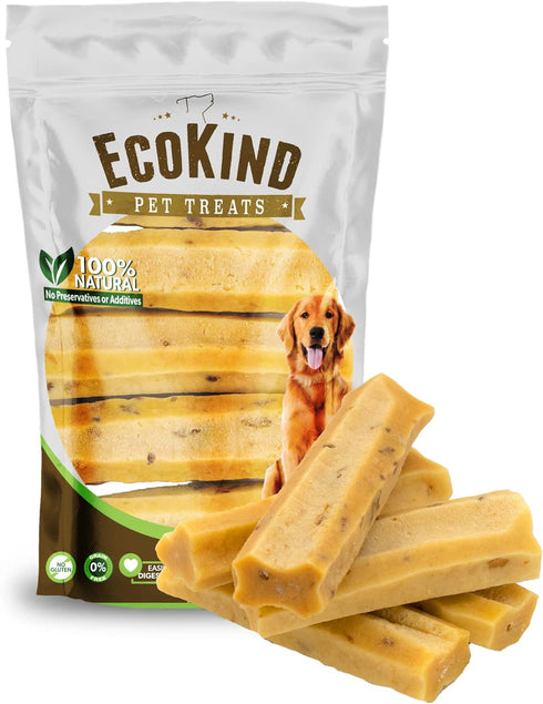 EcoKind Pet Treats Premium Gold Bacon Flavored Yak Chews | All Natural Himalayan Yak Cheese Chew for Dogs (5 Large