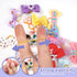 Chenkou Craft 100pcs Random Puppy Yorkie Dog Hair Bow with Rubber Band, Rhinestone Pet Grooming Accessories, Mix Colors