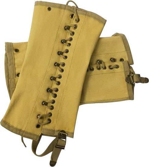 SMONT Canvas Gaiters, Snake Gaiters for Men, WWII Reproduction M1936 Leggings for Hiking Protection