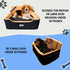 55 lbs, 2 Large Dog Car Seat Booster Seat Bed for Pets up to Black, Travel Safety | Fits Small Dogs Pets| Washable