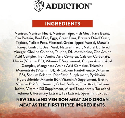 Addiction Wild Islands Forest Meat Premium Venison Recipe Dry Dog Food, 4 Pound
