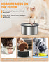 No Spill Water Bowl for Dogs, 2L Large Stainless Steel Slow Drinking Dish, Spilling Proof for Messy Drinkers