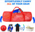 Red Heavy-Duty Large Mesh Sports Duffle Bag, Dry Bag, Diving Equipment Scuba Bag with Zipper. Great for Gym Workout
