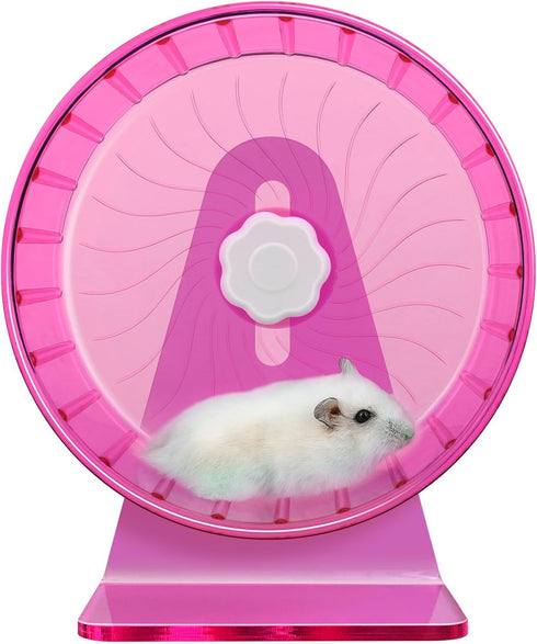 Hamster Wheel,Silent Wheel,Super Silent Hamster Exercise Wheels,Silent Hamster Wheel,Adjustable Stand Hamsters Exercise Wheels,Quiet Rat Wheel (F 5.5 inch, Pink)