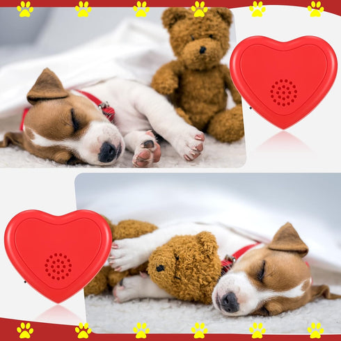 2 Pcs Heartbeat Puppy Toy, Heartbeat Simulator for Pet Anxiety Relief, Calming Toys for Dogs and Cats