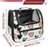 Seamless (1) Baby Pattern with Hearts Pet Carrier Airline Approved Pet Carrier Bag Dog Carrier for Small Medium Cats
