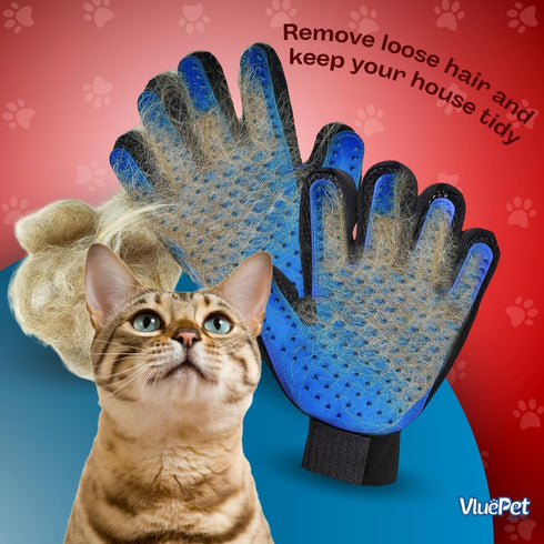 Pet Grooming Set, Washable Hair Remover Tool, Shedding Control & Comfortable Massage Glove for Dogs and Cats