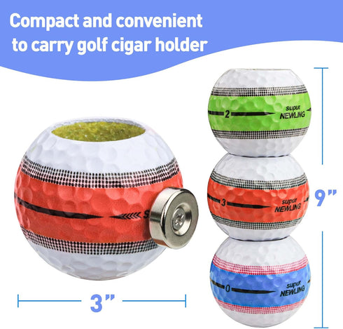 THE GOLFER STORE Portable Magnetic Cigar Holder for Golf Cart - Cigar Accessories in Orange