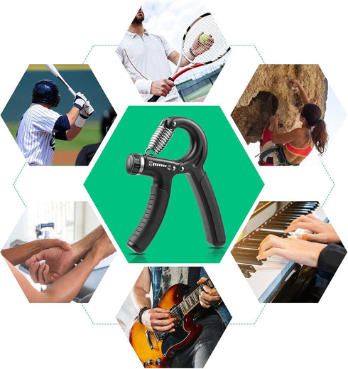 NIYIKOW Grip Strength Trainer, Adjustable Resistance 22-132Lbs, Forearm Strengthener for Musicians Athletes