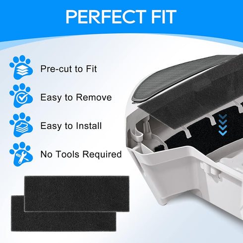 10-Pack Carbon Filters for Litter-Robot 3, Activated Carbon Litter Box Filter Replacement