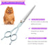Grooming Scissors for Dogs - Fcysy Professional Dog Grooming Kit, Curved Haircut Scissors and Blending Shears Set