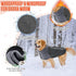 SlowTon Winter Dog Coat, Waterproof Windproof Puppy Vest with Turtleneck Scarf, Soft Pet Outfits, M, Grey