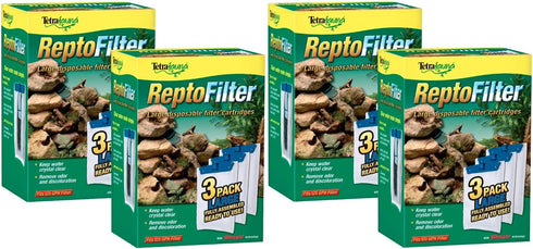 Tetra ReptoFilter Filter Cartridges, Large, 12 Total Cartridges (4 Packs)