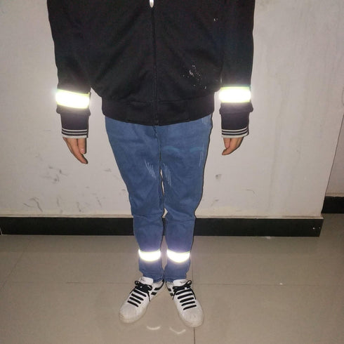 High Visibility Reflective Elastic Strap Wristbands Ankle Bands Armbands for Night Running, Walking, Cycling