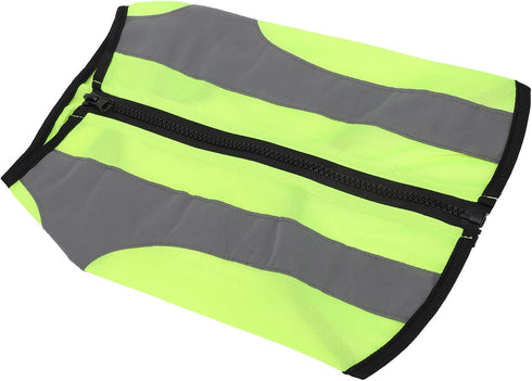 Pet Night Safety Clothing Glowing Jacket, Reflective Glowing Dog Vest Adjustable Soft Padded Vest Zipper Suit for Small, Medium, Large Dogs (L-Fluorescent green)