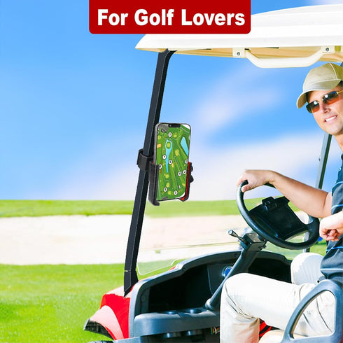Golf Cart Phone Holder, Cell Phone Mount Compatible with EZGO/Club Car/Yamaha