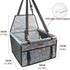 BYGD Pet Dog Booster Seat with Upgrade Support Rod, Breathable Foldable Car Basket for Small Medium Pets (Blue and Gray)