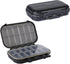 Goture Small Tackle Box, Waterproof Fishing Lure Boxes, 2-Sided Adjustable Small Plastic Case Storage Containers (Black)