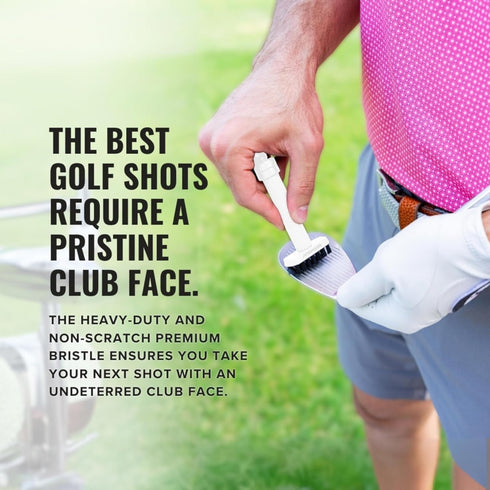 Magnetic Golf Club Brush, Detachable Groove Cleaner with Premium Nylon Bristles for Golf Accessories