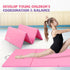 Matladin 6'x3'x1"/8'x3'x1" Folding Gymnastics Mat for Kids, PU Leather Gym Exercise Mats for Tumbling, Cheer, Yoga