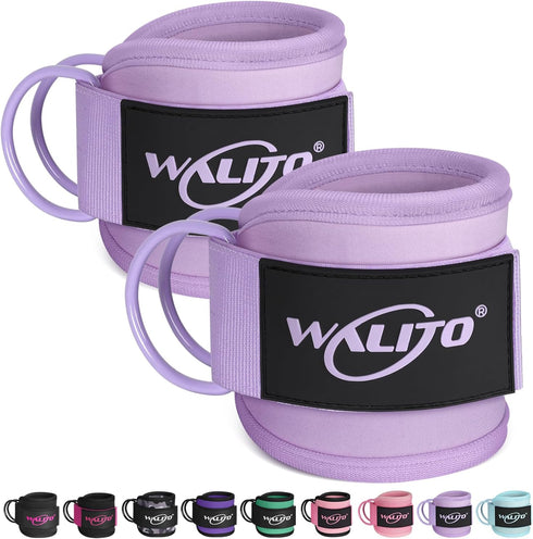 WALITO Gym Ankle Straps for Working Out, Glute Cuff Kickback Strap for Women Leg Extensions
