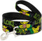 Buckle-Down 4 Feet Long Pet Leash - LOKI in Action Black/Gray/Yellow/Green - 1" Wide