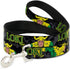 Buckle-Down 4 Feet Long Pet Leash - LOKI in Action Black/Gray/Yellow/Green - 1" Wide