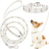 Weewooday 2 Pcs Dog Wedding Collar with Leash - Pearl Necklace Collar and Beaded Leash for Pet Cat Bridal