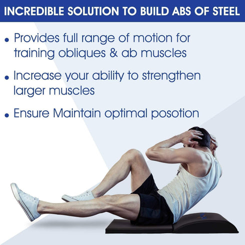 Yes4All Ab Mat Tailbone Support Pad - Foldable Abdominal Exercise Sit Up Support for Core Training