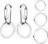 JOVITEC 3 Sets Dog Tag Clip ID Tag with Rings Holder for Dogs and Cats Collars