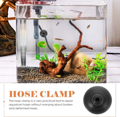 LUOZZY 20pcs Black Aquarium Suction Cup Clips, 25MM Holder Clamp for Fish Tank Accessories