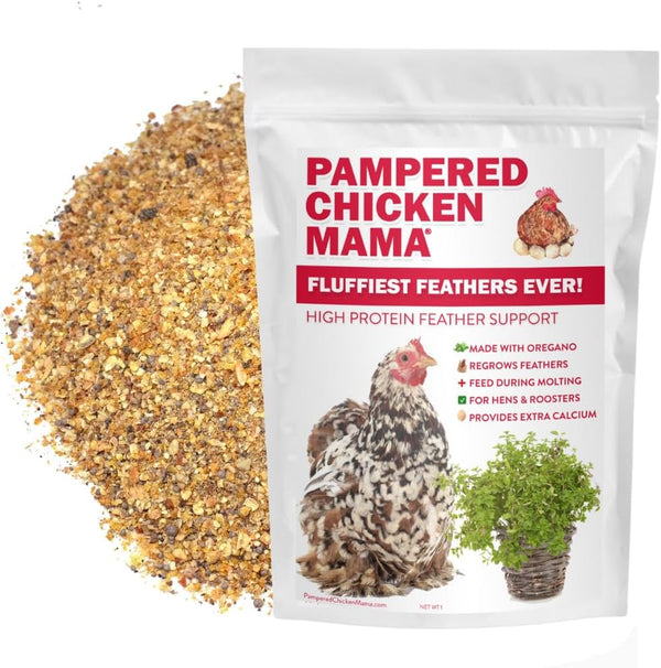 Pampered Chicken Mama Molting Supplement for Chickens: Fluffiest Feathers Ever Backyard Chicken