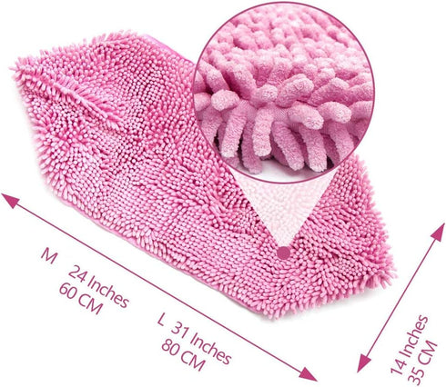 Dog Towel - Microfiber Super Shammy Quick Dry Bath Towels for Small, Medium, Large Dogs and Cats (Medium, Pink)