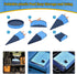 CACSPS 55" 12" Swimming Foldable Dog Pool, x Kiddie Pool with Hard Plastic, Non-Slip Dog Bath Tub for Outdoor Backyard