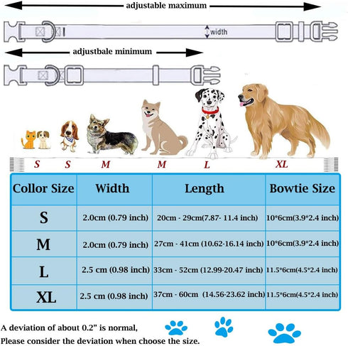 Bowtie Dog Collar, Soft Velvet Adjustable Collar with Detachable Bow Tie for Small Medium Large Dogs and Cat (Mint