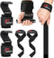 Weight Lifting Hooks & Wrist Straps Set Lifting Hooks with Anti-Slip Grip,