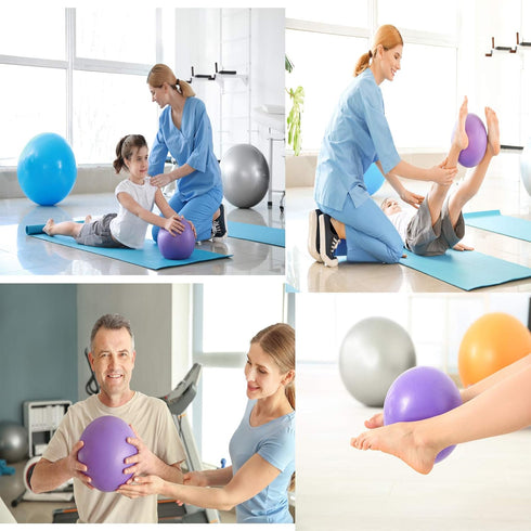 Small Exercise Ball for Between Knees, 6 inch Pilates Ball with Pump, Mini Yoga Core Ball for Physical Therapy