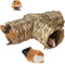 Hamiledyi Nature's Hideaway Hamster Grass Tunnel Toy, Open Entrance Straw House for Guinea Pigs, Hamsters, and Birds