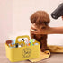 Dog Storage Organizer for Grooming Supplies,Portable Caddy Organizer for Pet Stuff,Divided Storage Bin for Dog Cat