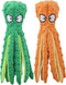 HGB Large Squeaky Dog Toys - Octopus No Stuffing Crinkle Plush, 2 Pack, for Small, Medium, and Large Breeds